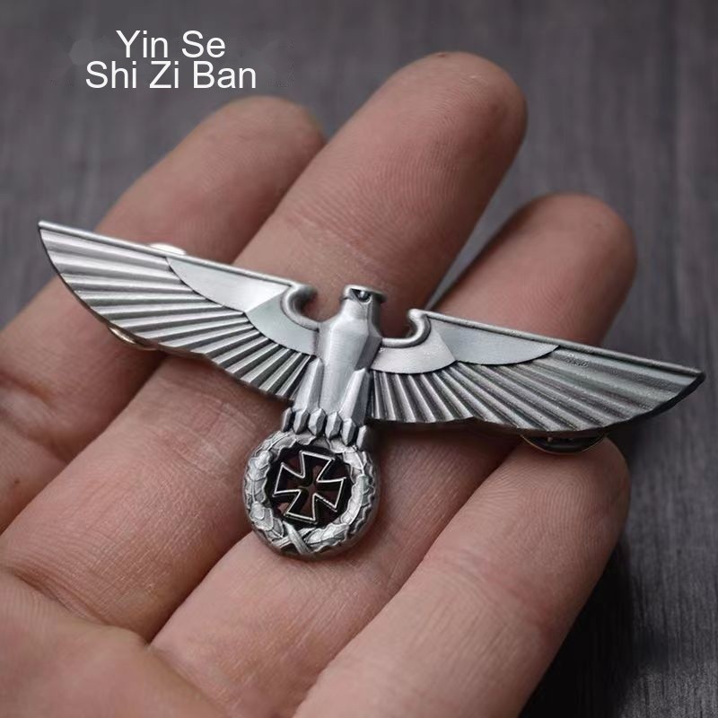 เยอรมัน Eagle of Power Eagle of Thrones Badge Cross Hat Badge เข็มกลัด Prussia Will Eagle
