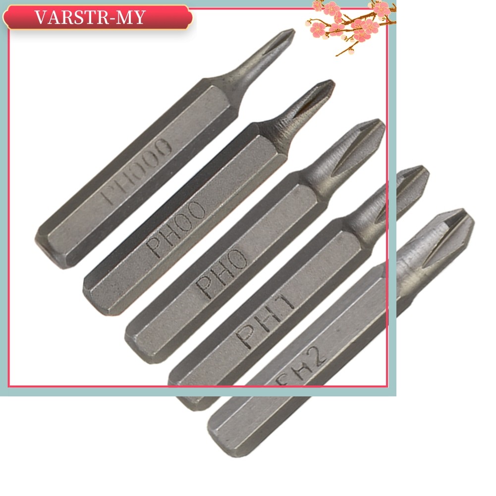 VARSTR⭐H428mm Cross ไขควง Bits PH0000 PH000 PH00 PH0 PH1 PH2 4mm Hex Shank
