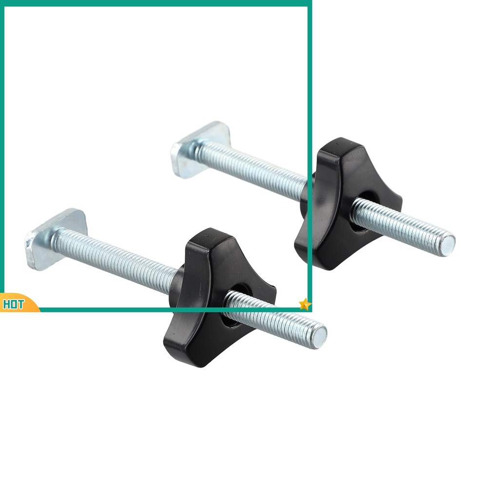 XK12 2 ชุด M8 T-Track Bolts ลูกบิด T Slot Bolts และ Knobs Clamps สําหรับงานไม้ Jigs