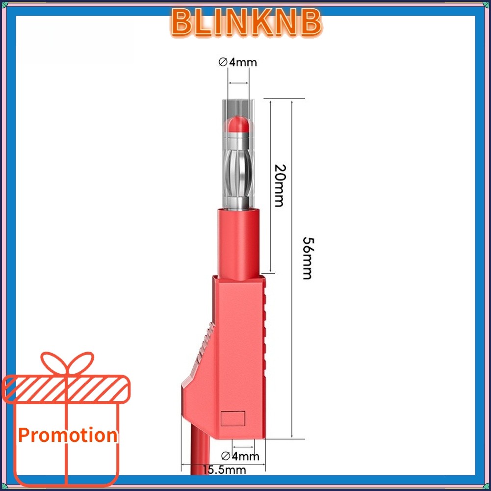 BLINKNBStackable 4mm Banana Connector to Banana Connector Test Probes 100cm Soft Cable