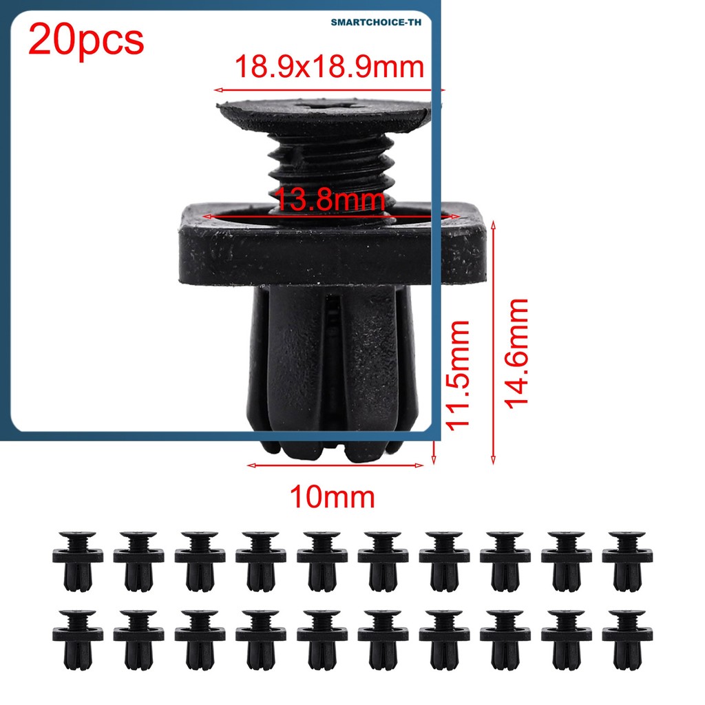 ⛤สมาร์ท-514⛤ 20x Mudguard คลิป 9514-TG1-T01 สําหรับ HRV สําหรับ Accord สําหรับ Odyssey สําหรับ CRV [