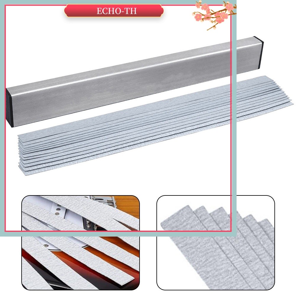 ECHO⭐Guitar คอ Fret Beam Leveling Bar Luthier เครื่องมือพร้อมกระดาษทราย 6 ชิ้นอลูมิเนียม