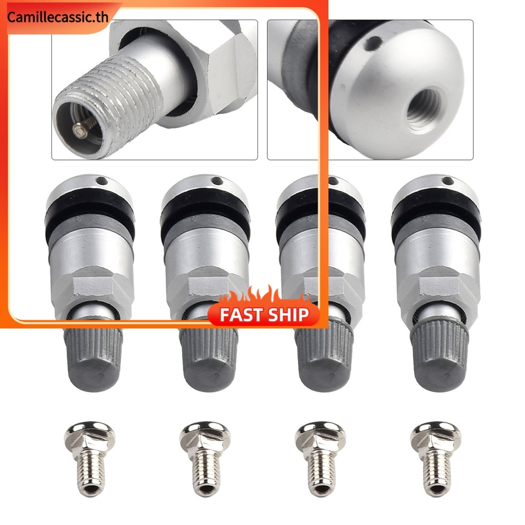 [CAMILLES]4 ชิ้น TPMS เซ็นเซอร์ความดันยางวาล์วชุดซ่อม Fit สําหรับ BMW 5 Series