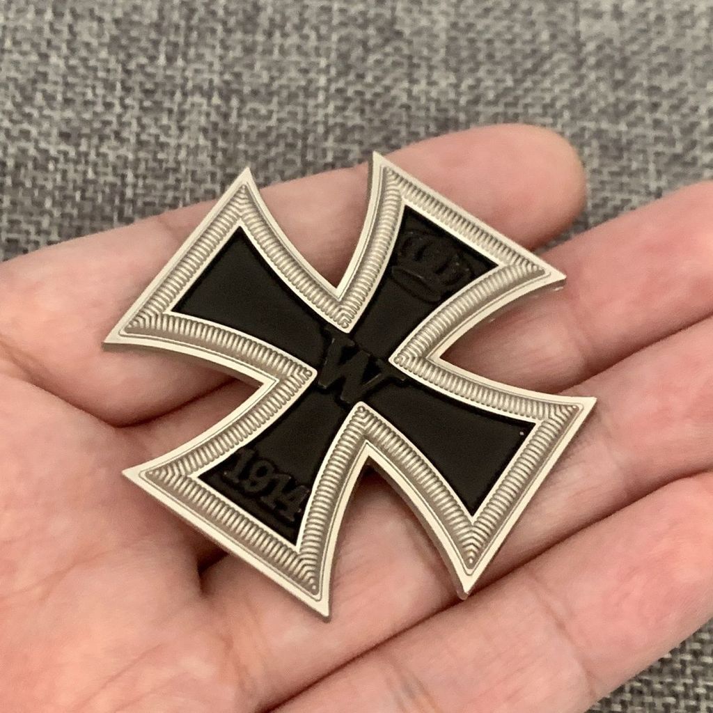Retro Copy Metal เยอรมันจะ 1914 Iron Cross Medal Prussia Badge อุปกรณ์เสริมเข็มกลัดขนาดใหญ่คอลเลกชัน