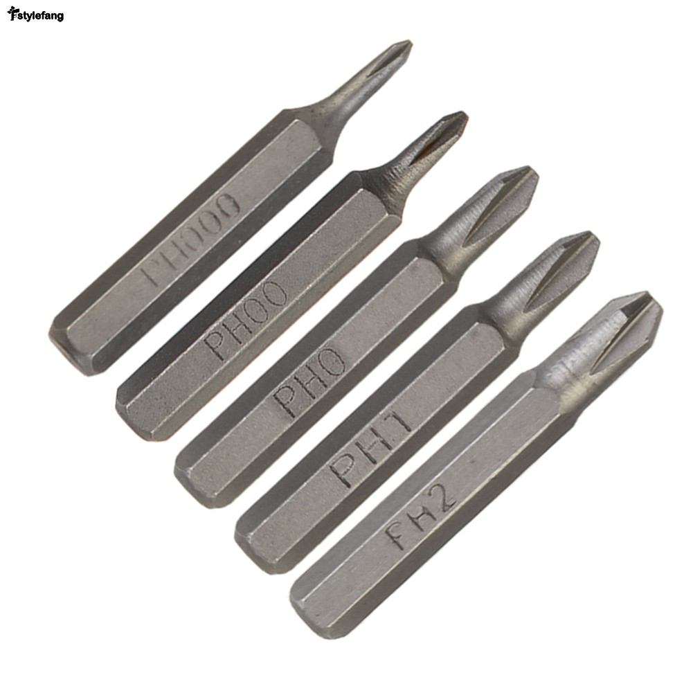 5.28 H428mm Cross ไขควง Bits PH0000 PH000 PH00 PH0 PH1 PH2 4mm Hex Shank