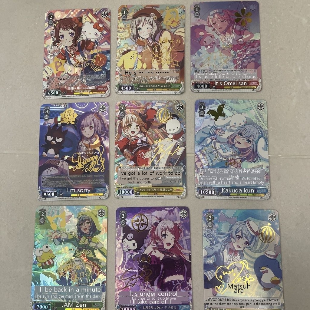 BanG Dream Sanrio Toyama Kasumi Uda Kawaba Aoba Mocha Maru ws diy แฟลชการ์ด