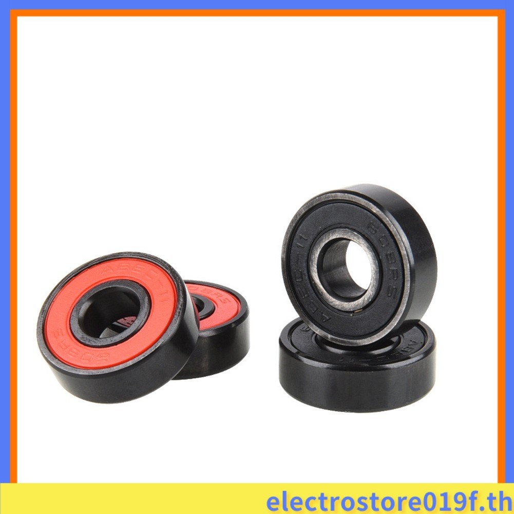 [ELECT]8 Skateboard Longboard Bearings ABEC 11 RED SHIELD สีดํา