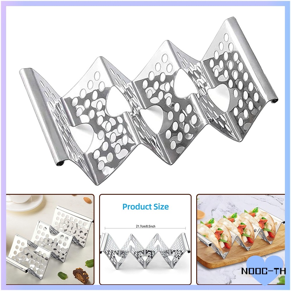 [NOOC]Taco Stand ที่วาง Taco สแตนเลสแต่ละสามารถถือขาตั้ง Taco ได้ 3 อันสําหรับปาร์ตี้