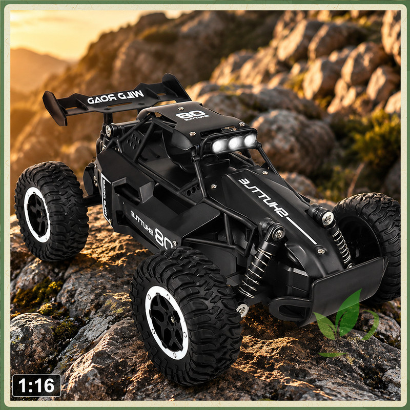 【1 : 16】🏎️รถบังคับวิทยุ อาร์ซีรีโมทอัลลอยด์รถยนต์ความเร็วสูง 2.4Ghz ชาร์จแบตด้วยสาย USB รถควบคุมระยะไกลของเล่น