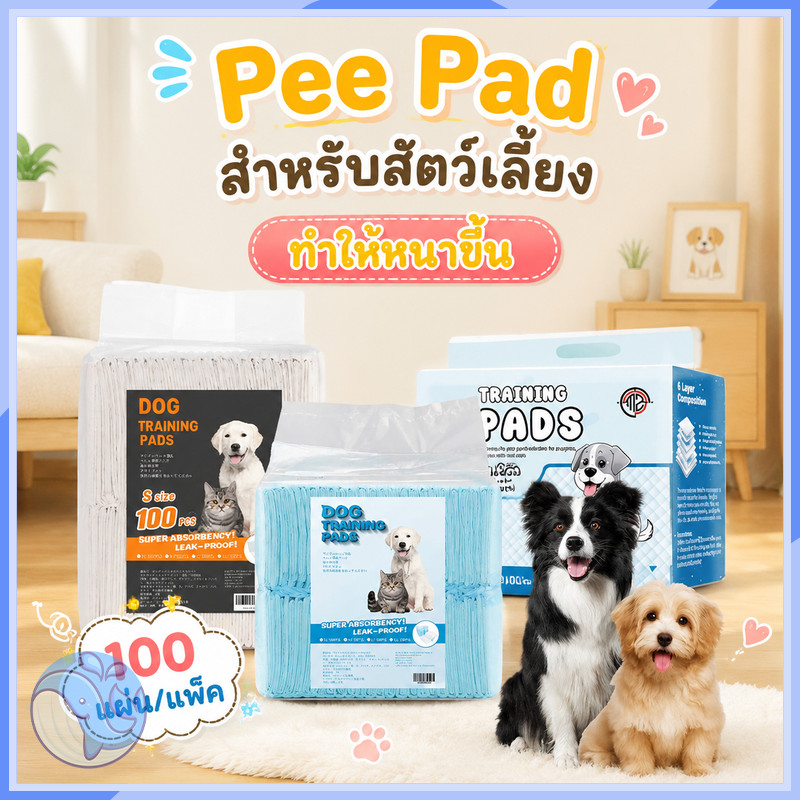 แผ่นรองปัสสาวะสัตว์เลี้ยง ชนิดชาร์โคล หนา 6 ชั้น ซึมซับของเหลวได้ดี ต้านแบคทีเรีย สำหรับสุนัขและแมว เหมาะฝึกการขับถ่าย
