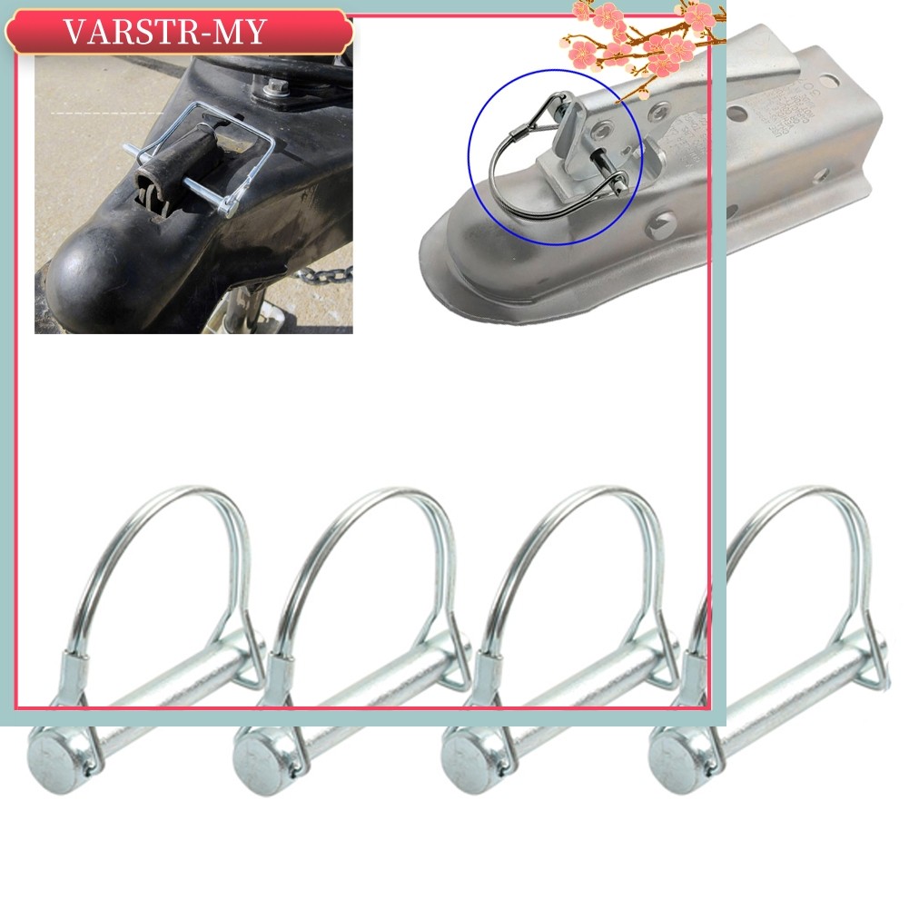 <VARSTTR>4x M8*70 มม.Trailer Coupler Hitch Pin Lock D Shape Heavy Dutyลากจูงความปลอดภัยล็อค