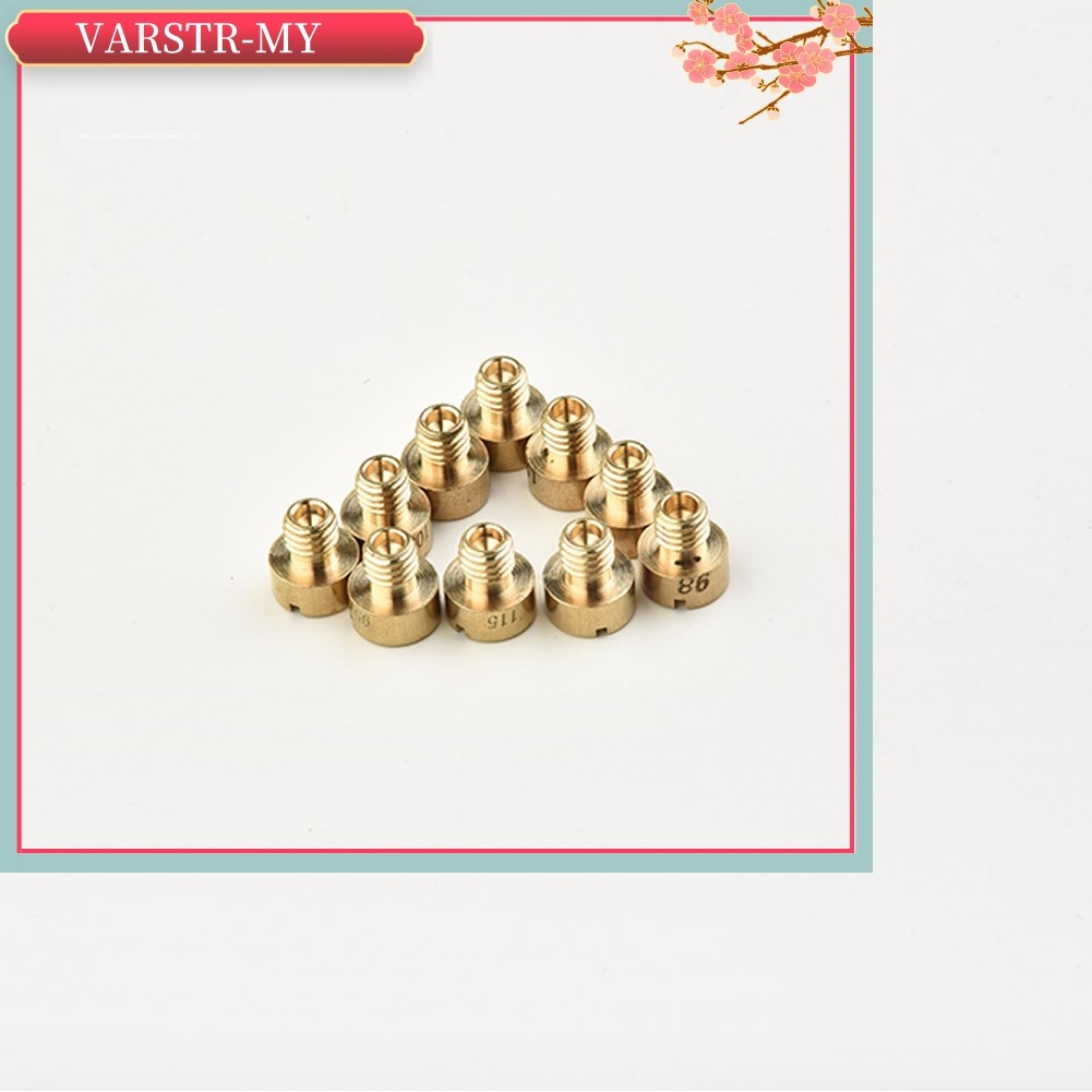 <VARSTR>10 ชิ้น/เซ็ตเจ็ทหลักสําหรับ Mikuni คาร์บูเรเตอร์ VM22 VM24 VM26 125cc 150cc 200cc 250cc