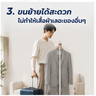 ถุงคลุมเสื้อผ้า(หนาพิเศษ)กันฝุ่น กันยับแบบมีซิป 4ขนาด ถุงใส่สูท ถุงใส่เสื้อผ้า ที่คลุมเสื้อผ้า Clothing Dust Bag