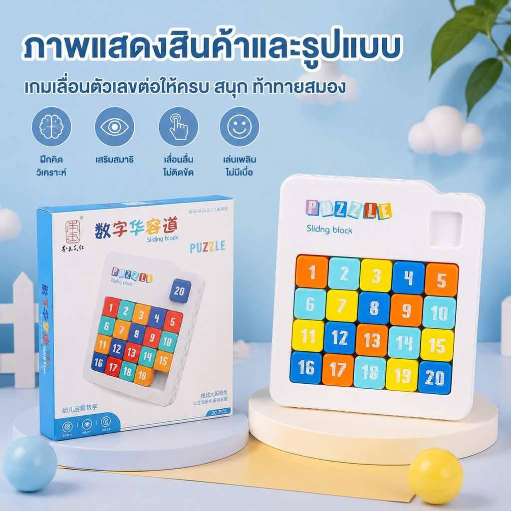 เกมฮวาหรงเต้าเด็ก ของเล่นบล็อกเลื่อนแม่เหล็ก ฝึกคิด ฝึกมือ เสริมทักษะไอคิว