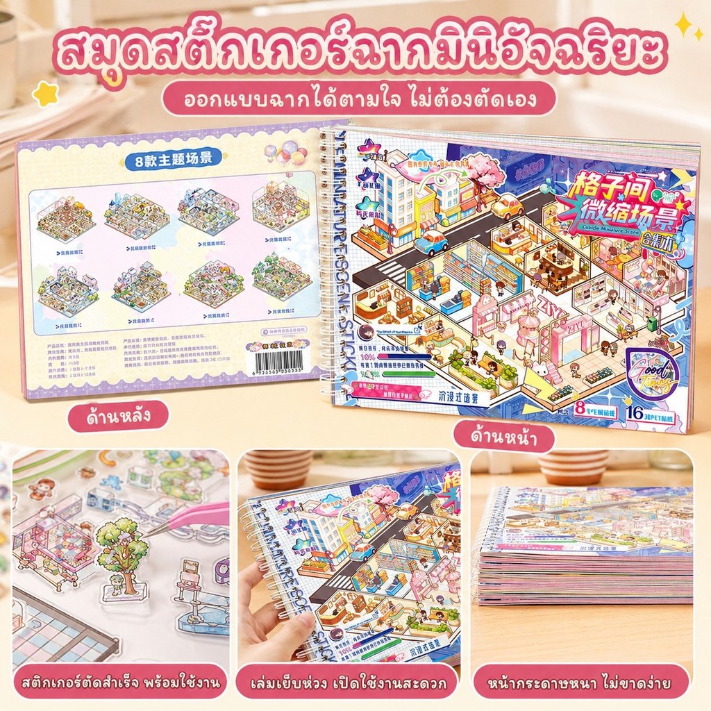 [จัดส่งจากประเทศไทย] สติ๊กเกอร์ตกแต่งพื้นที่ทำงานช่วยลดความเครียด