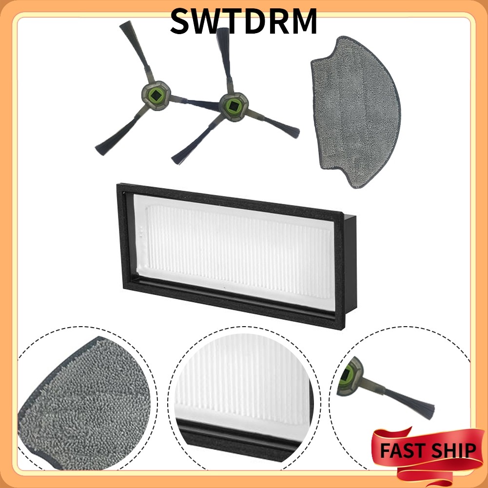 SWTDRMFilter ด้านข้างแปรง Mop ผ้าสําหรับหุ่นยนต์สูญญากาศสําหรับสมาร์ทสําหรับ 2 ISWEEP 1705A