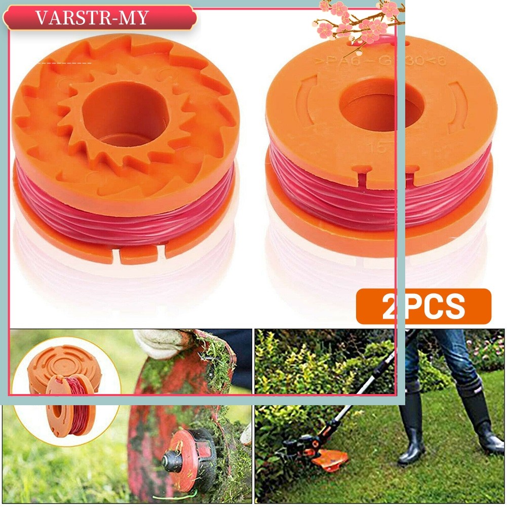 <VARSTR>2 ชิ้นสําหรับ WORX WG150E WA0004 เปลี่ยน Spool และสายสําหรับเครื่องตัดหญ้า