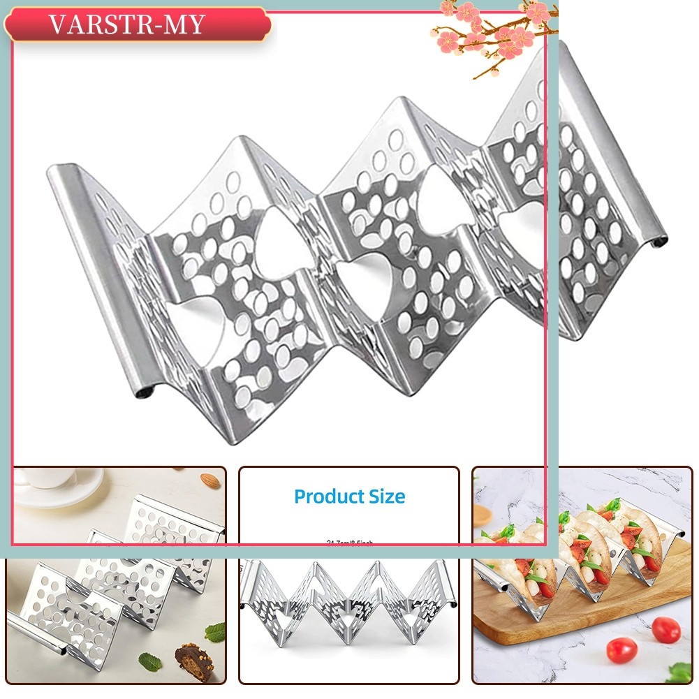 <VARSTTR>Taco Stand ที่วาง Taco สแตนเลสแต่ละสามารถถือขาตั้ง Taco ได้ 3 อันสําหรับปาร์ตี้