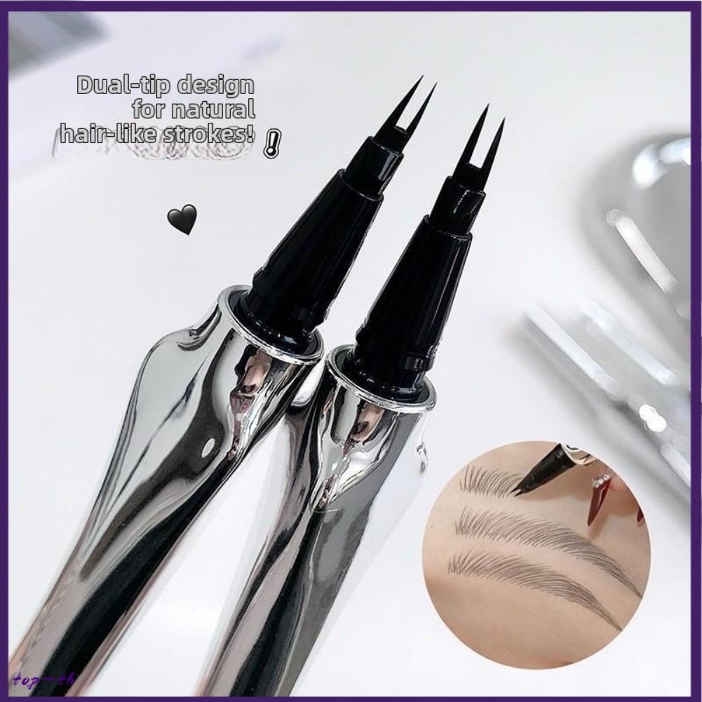 [YAT] กันน้ํารอยเปื้อนสําหรับหลักฐานดินสอเขียนคิ้วสําหรับผมธรรมชาติเช่นเส้นยาว