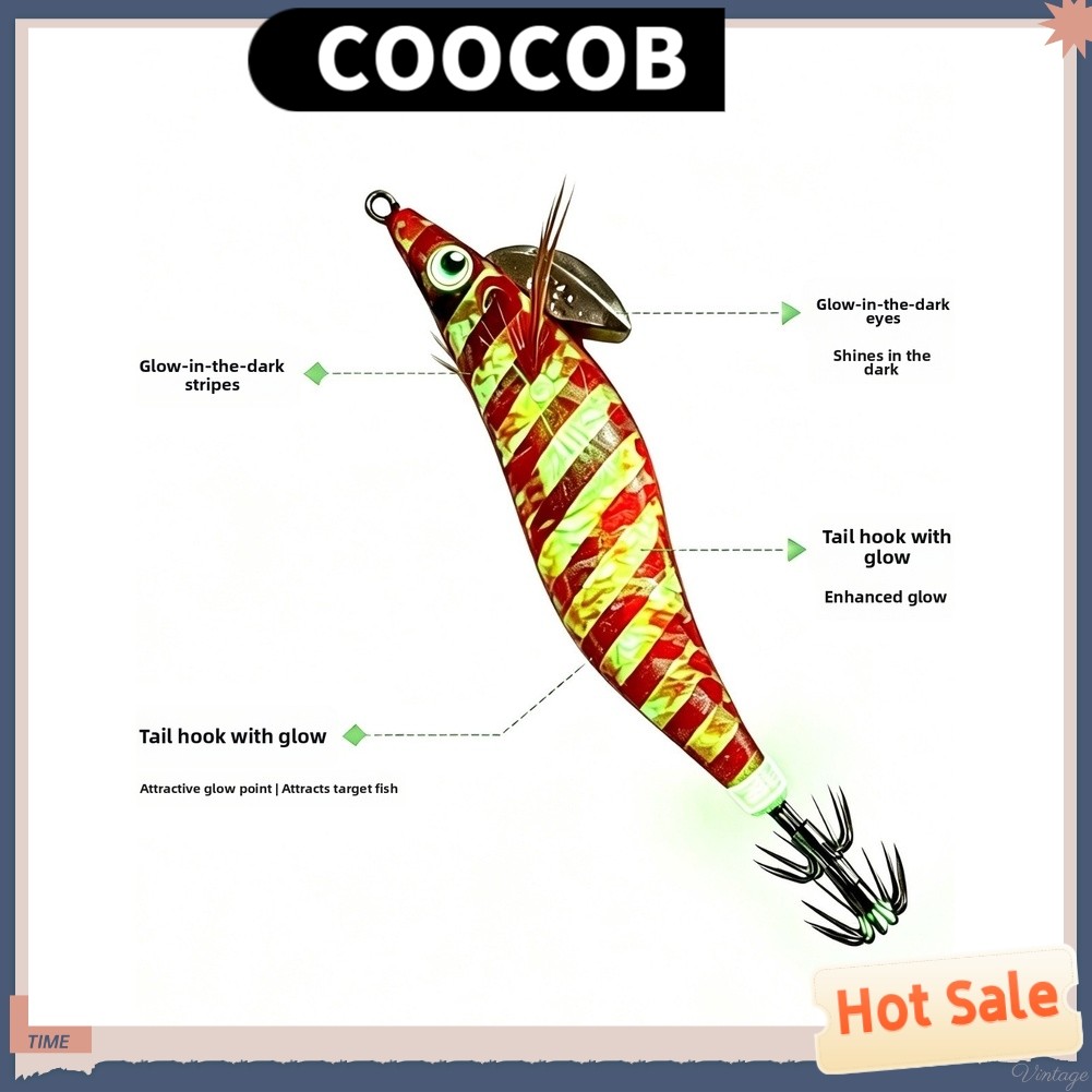 {July in New} สําหรับ BKK Glow Squid Lure 15g 11.5cm เหยื่อจิ๊กกิ้งเรืองแสงสําหรับตกปลากลางคืน