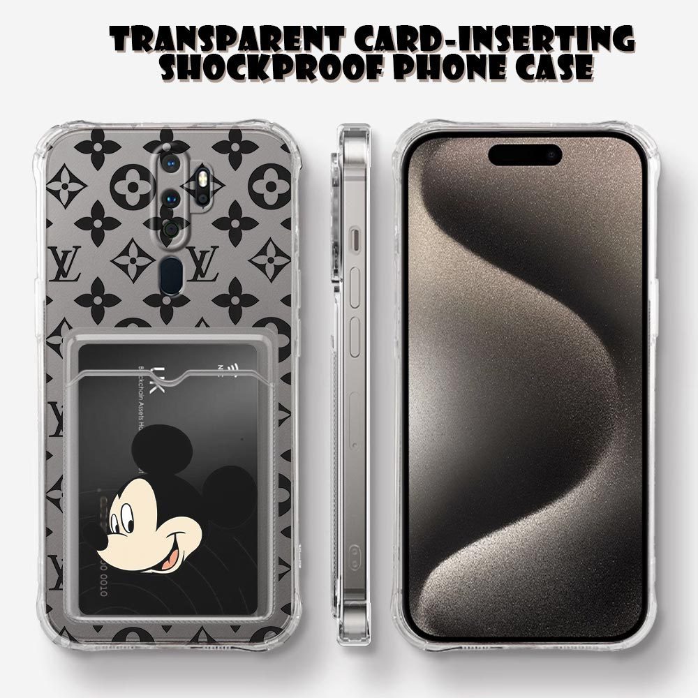 สําหรับOPPO A9 2020 A5 2020 A98 5G A54 A74 A95 4Gการ์ตูนMickeyโปร่งใสช่องใส่การ์ดเคสโทรศัพท์ปลอกอ่อน