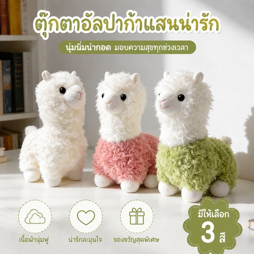 Llama เติมสัตว์น่ารัก Llama Plush ของเล่น Alpaca สำหรับสาวเด็กชาย