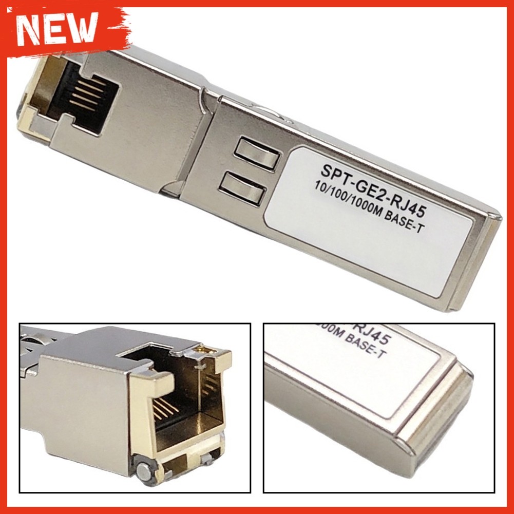 ใหม่1Gb SFP + สําหรับโมดูล RJ45 เหมาะสําหรับโมดูลรับส่งสัญญาณ SFP-10G-TS