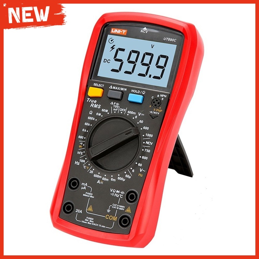 ใหม่UT890C/UT890D+ มัลติมิเตอร์คู่มือสําหรับความถี่อุณหภูมิแรงดันไฟฟ้าแอมป์มิเตอร์