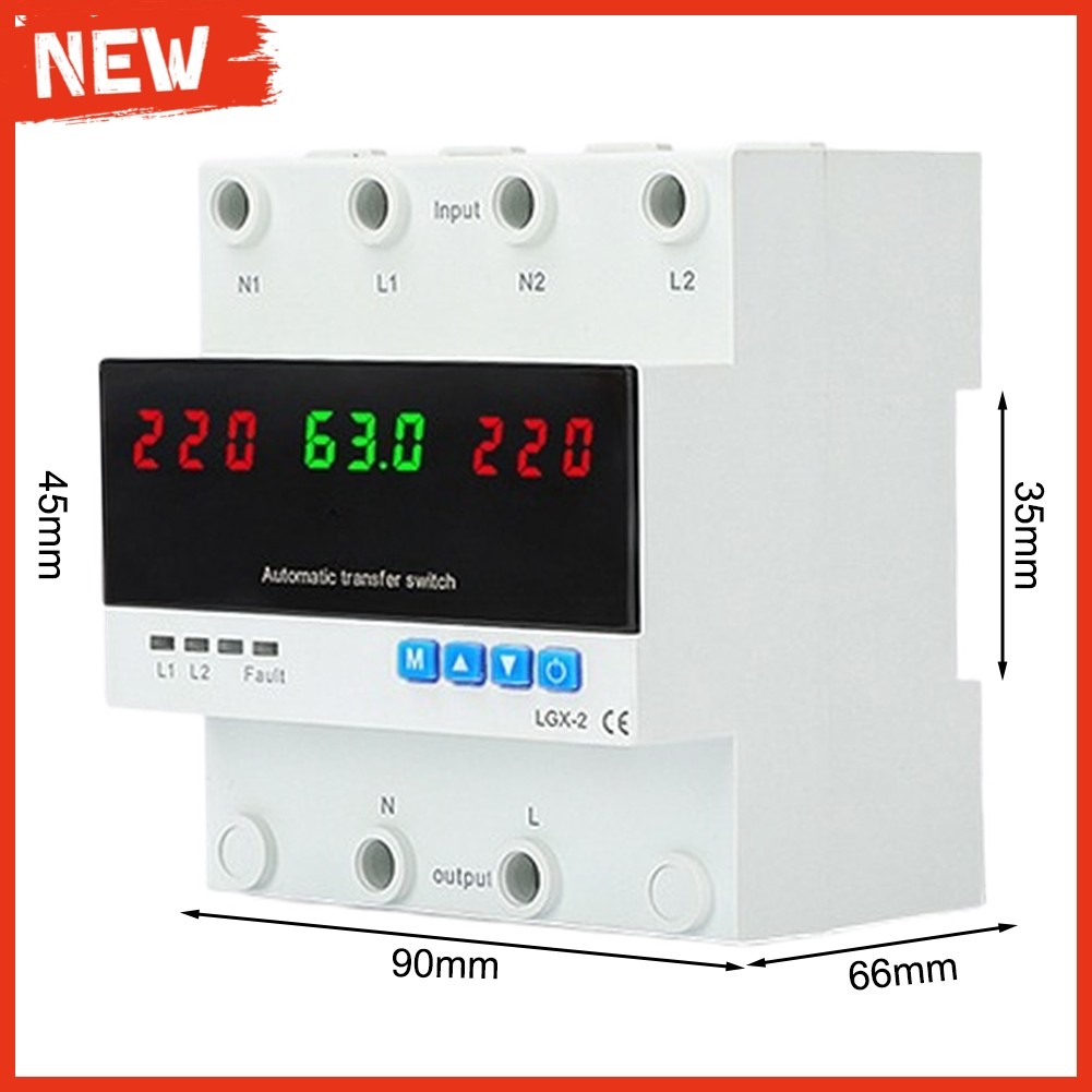 ใหม่Dual-Phase Voltage Over/Under Voltage Protection Automatic Switching Protector
