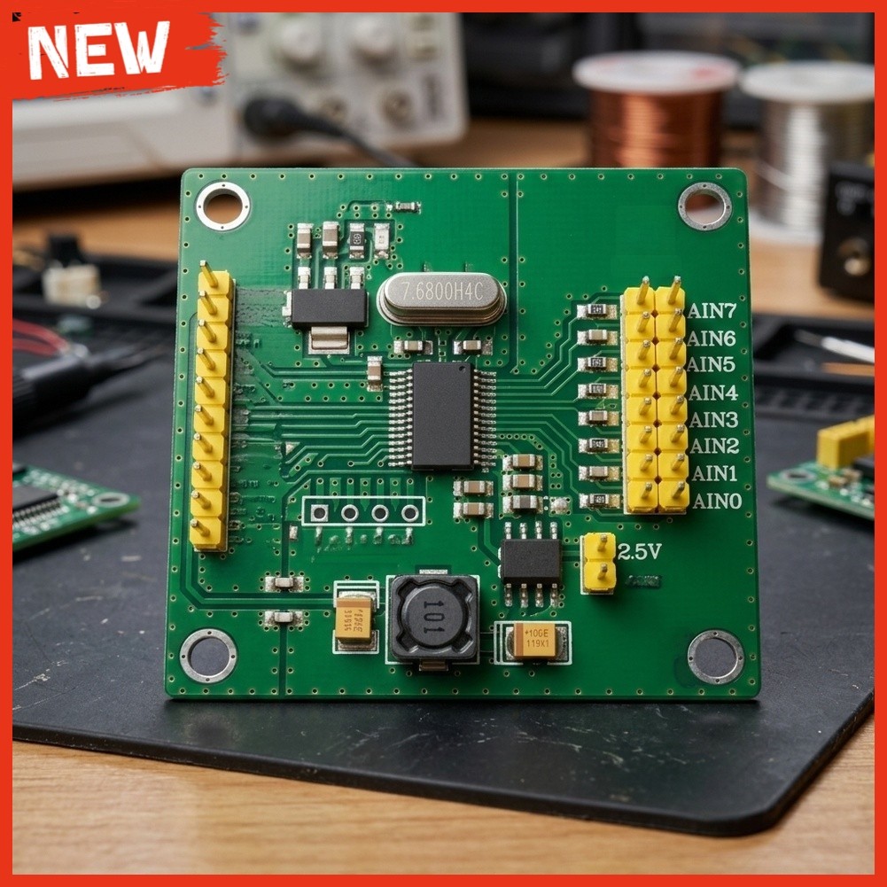 ใหม่ADS1256 8-Channel 24-Bit สําหรับบอร์ดขยาย ADC สําหรับบอร์ดคอมพิวเตอร์ Raspberry