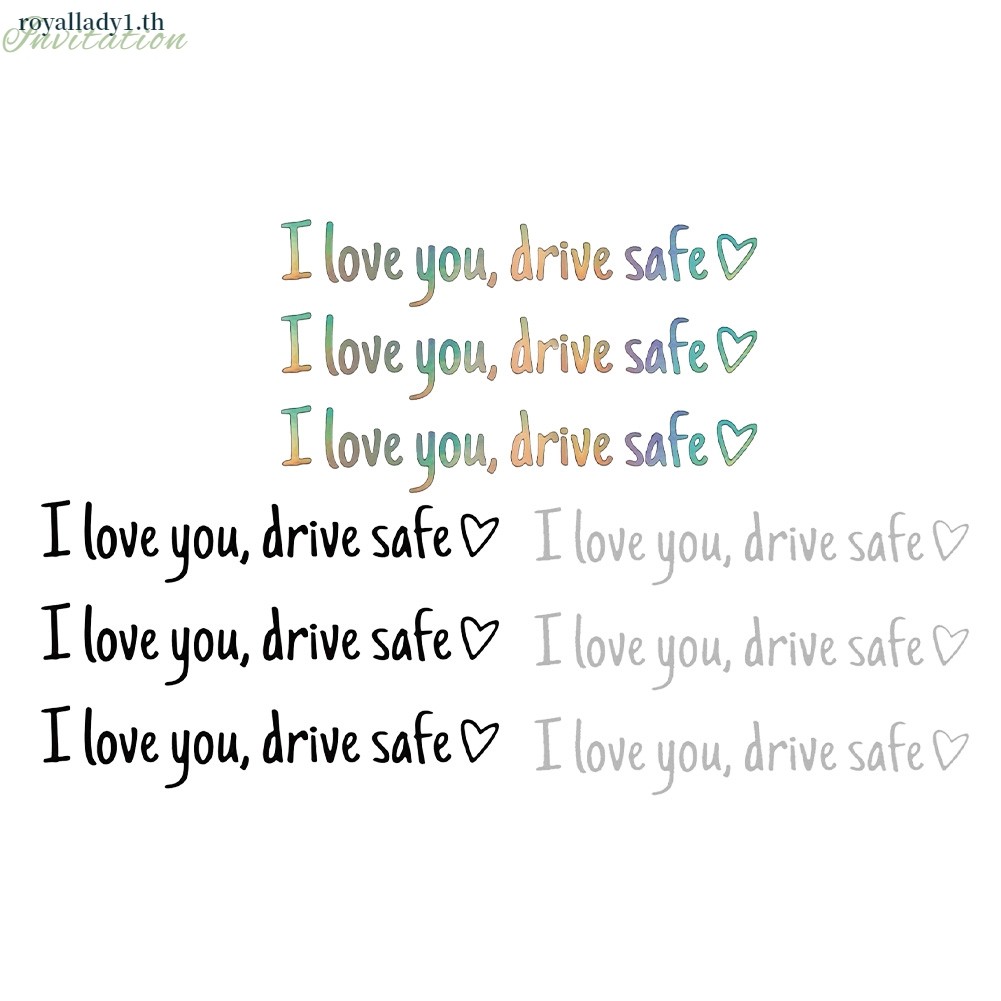 xk87 I Love You Drive Safe Sticker - Heartfelt Car Decor & Safety Reminder