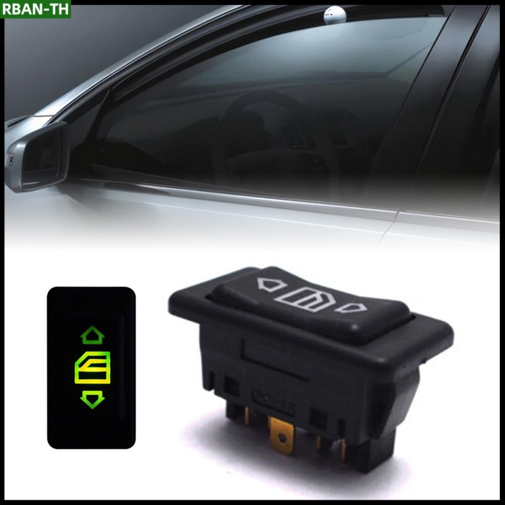 Hot-sell ปุ่มสวิตช์ไฟไฟฟ้ารถยนต์พร้อมไฟสีเขียว 6 พิน 12/24V 10A ON/OFF