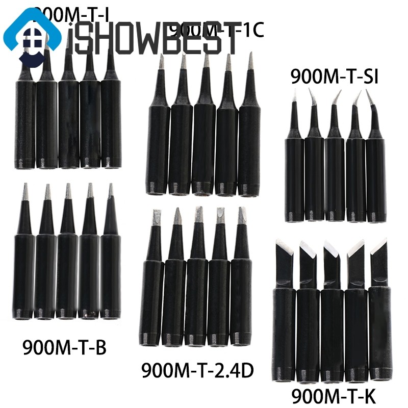 [จัดส่งรวดเร็ว] ปลายหัวแร้งบัดกรี 5 ชิ้น 900M-T ปราศจากตะกั่วสําหรับ Hakko Saike 936 852d+ 909D❀