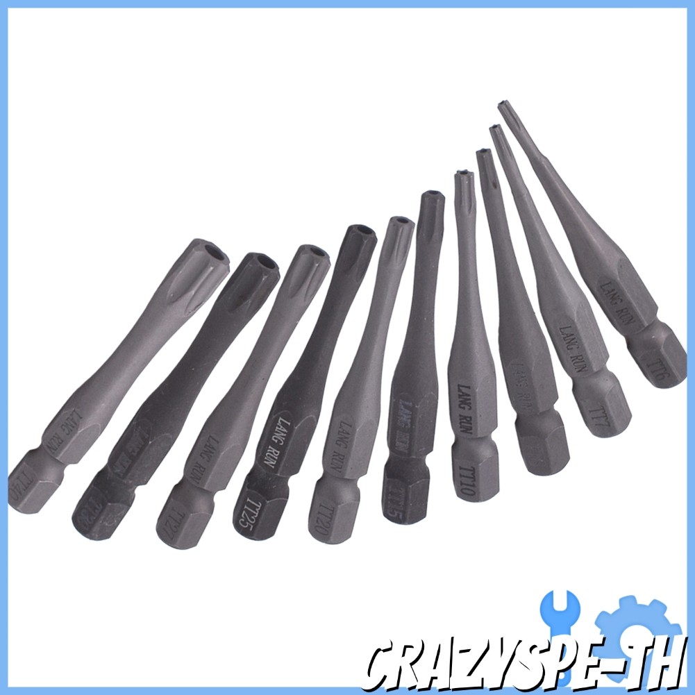 {CRAZYSPE}50 มม.สําหรับ T6-T40 สําหรับไขควง Torx พร้อม Hex Shank สําหรับสว่านไฟฟ้า