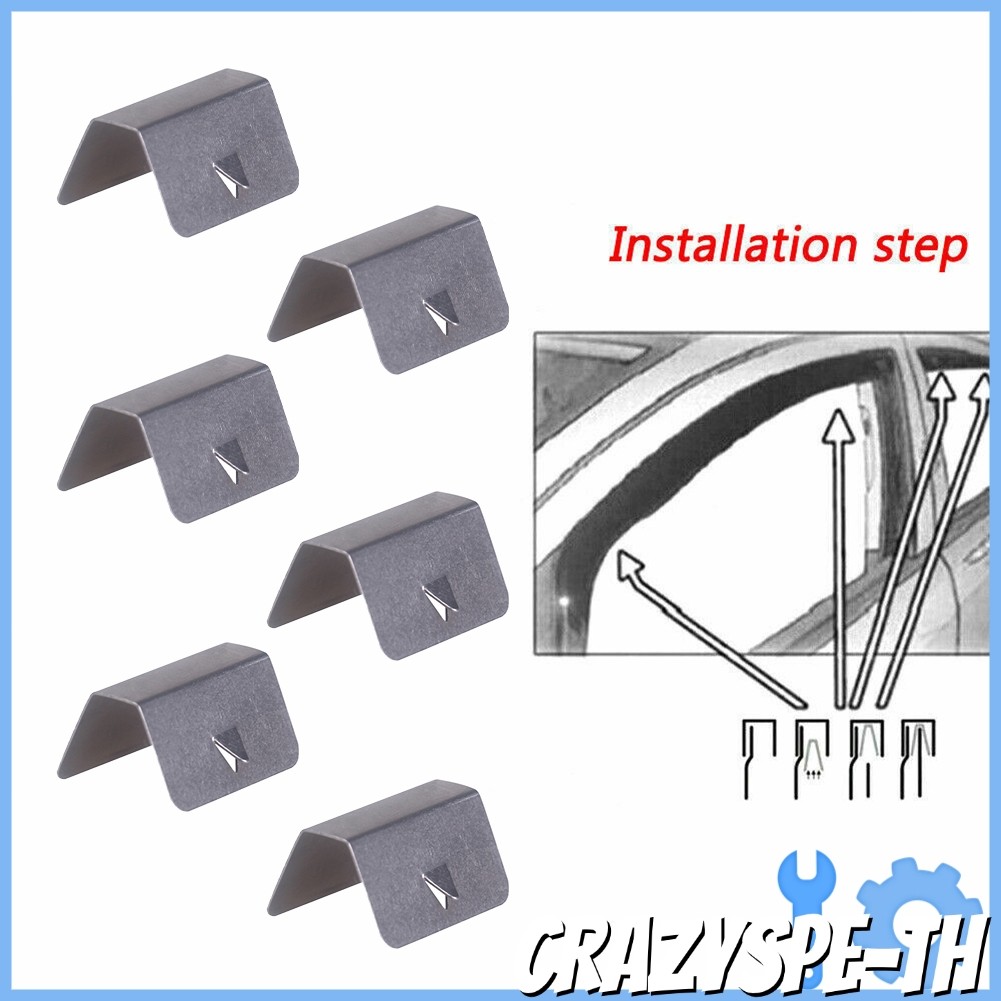 {CRAZYSPE}Wind Rain Deflector Channel ใหม่คลิปยึดโลหะสําหรับ BMW สําหรับ Toyota