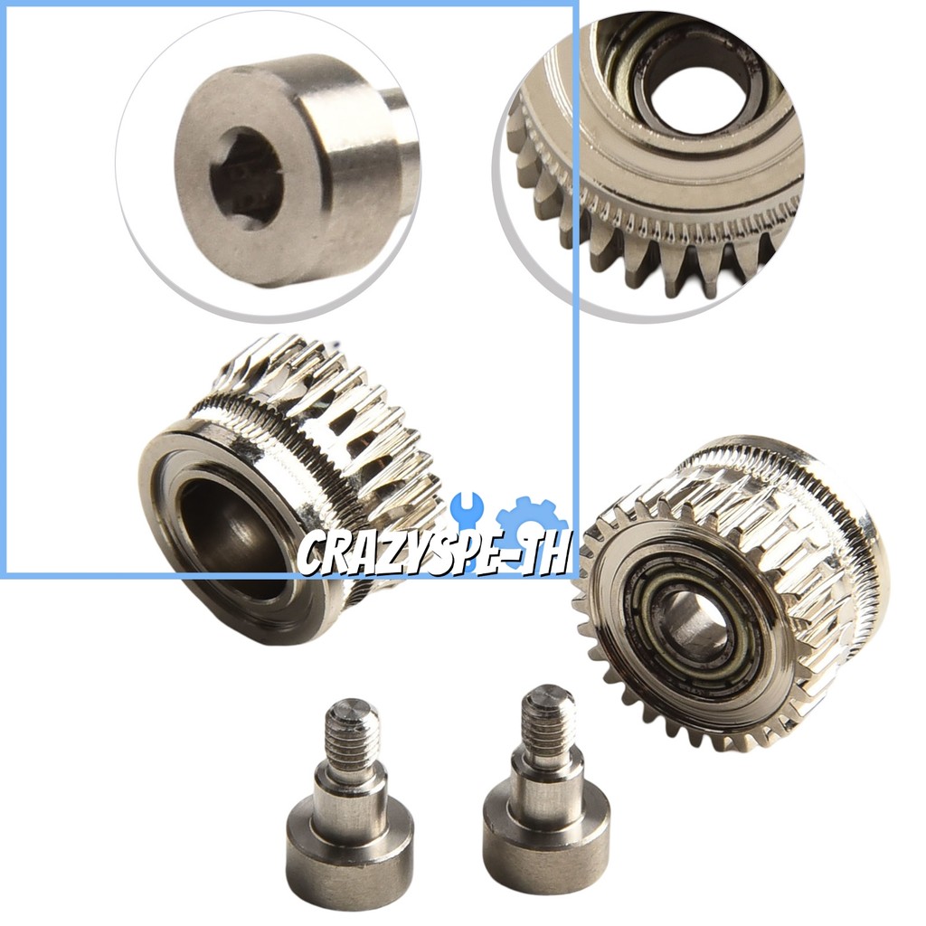 {CRAZYSPE}ชุดเกียร์ Extruder เคลือบชุบนิกเกิลสําหรับ K1,สําหรับ K1 Max,สําหรับ K1C