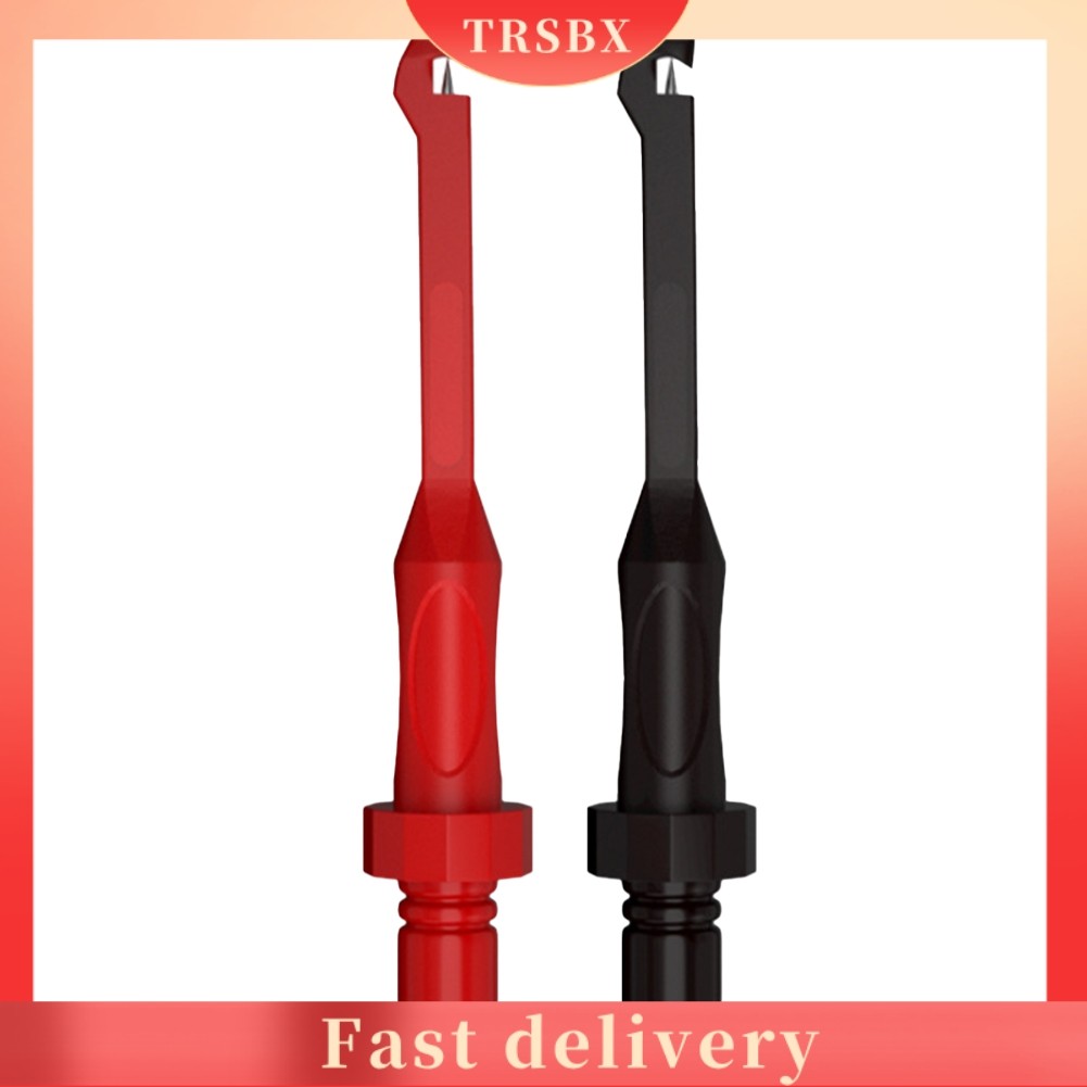 [TRSBX]Test Probe Clip Non-Destructive Wire-Piercing 4MM Hook Tool สีแดงสีดํา J.30057