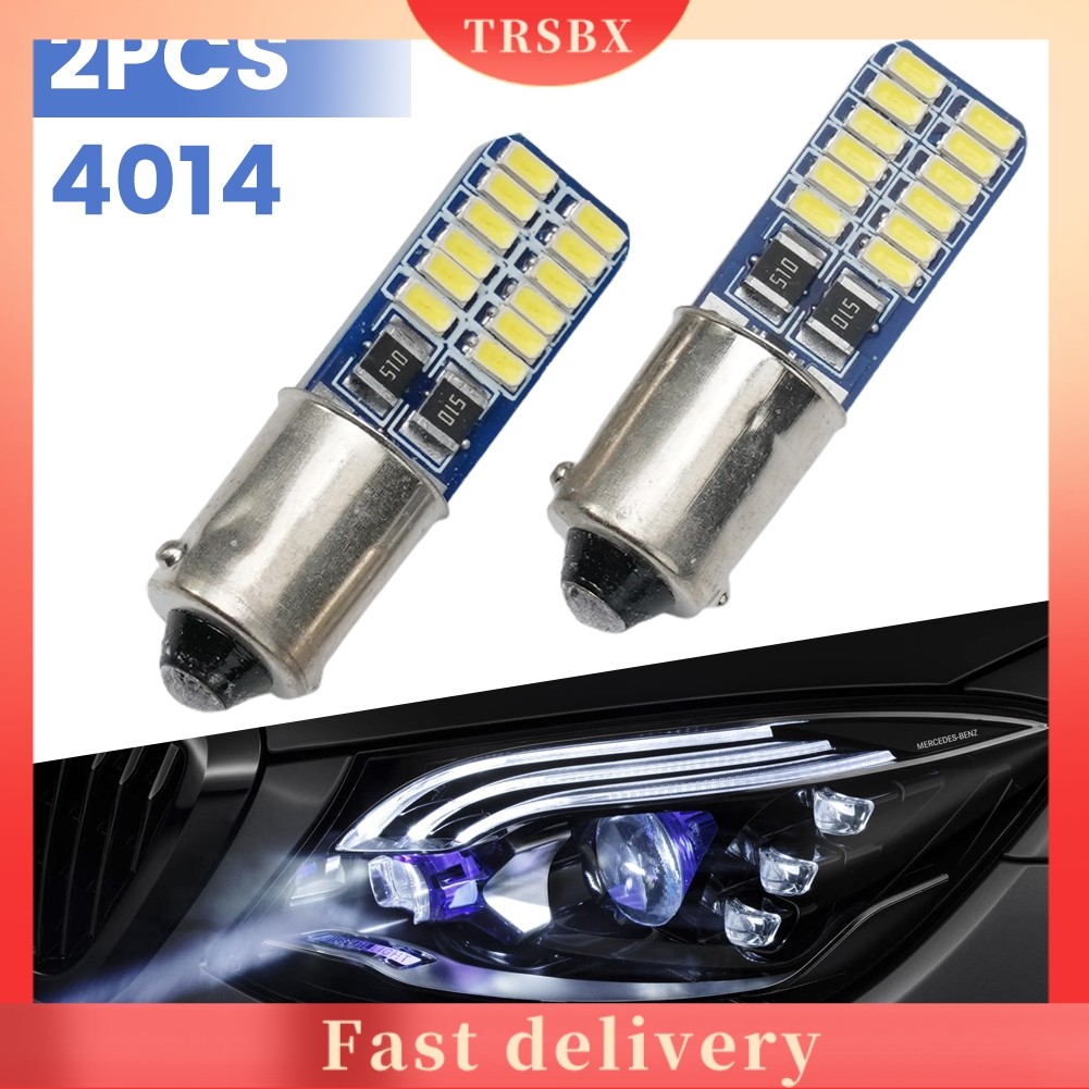 [TRSBX]ไฟรถยนต์ 2x CANBUS BA9S 4014 24LED ไฟถอยหลังที่จอดรถอุปกรณ์เสริม