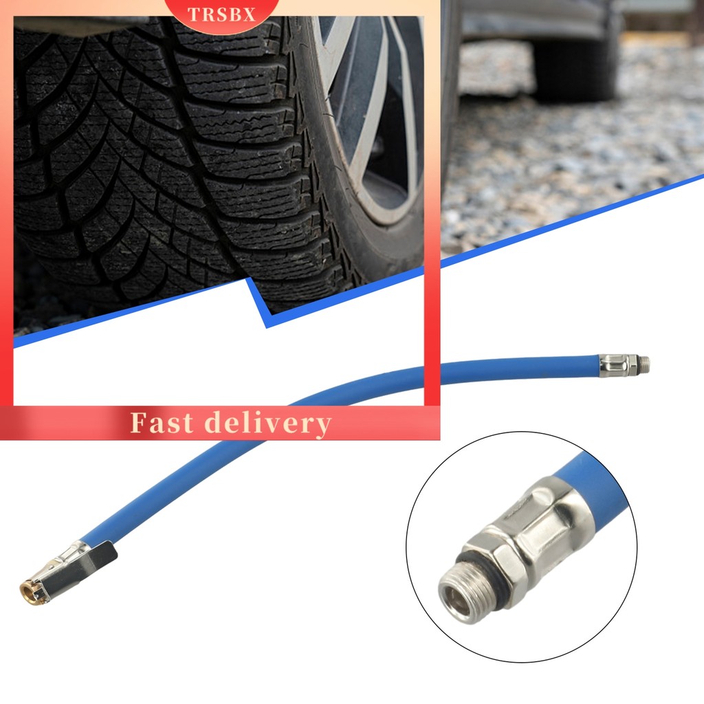[TRSBX]Air Tyre Inflator Pressure Car Auto Tyre Hose Pump Gauge Hose Connector ยืดหยุ่น