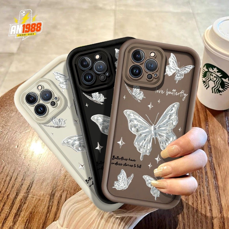 ผีเสื้อสีขาวดาว Be Starry Art เคสโทรศัพท์สําหรับ VIVO S1 Pro S1 VIVO Y01a Y56 Y02s Y15a Y28 Y19 Y16 