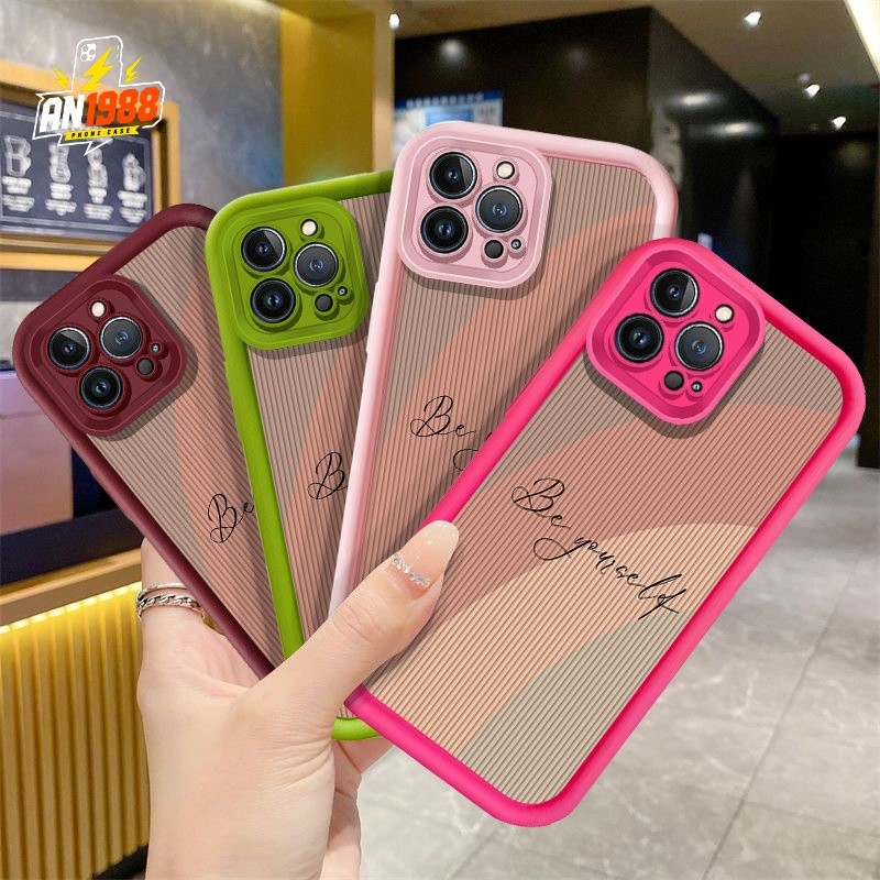 Wave Be Yourself Ribbed สีชมพูโทรศัพท์ปกหลังสําหรับ VIVO Y11D Y21 Y05 Y11 5G Y31 Y31D Y33t Y21s Y21D