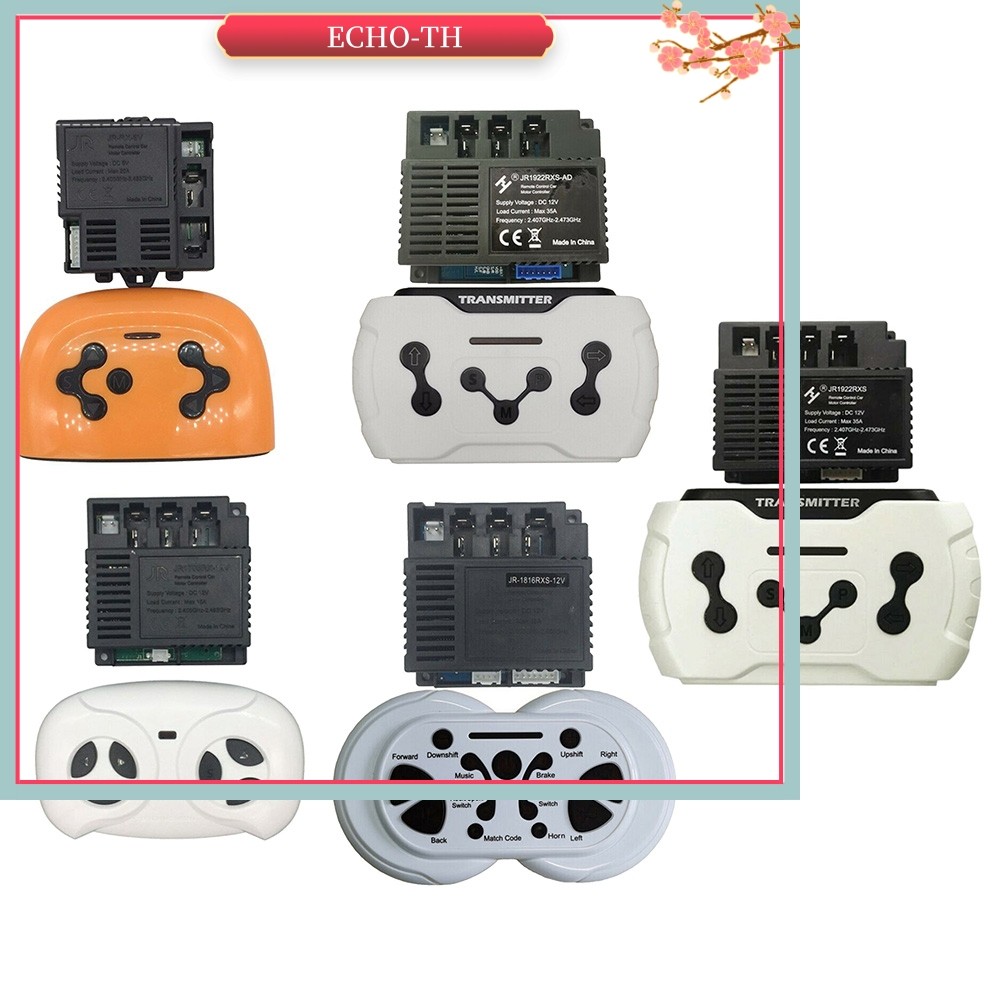 <ECHO>HY JR-RX-12V 6V 24V กล่องควบคุมสําหรับรถยนต์ไฟฟ้าเด็ก 2.4GHz RC