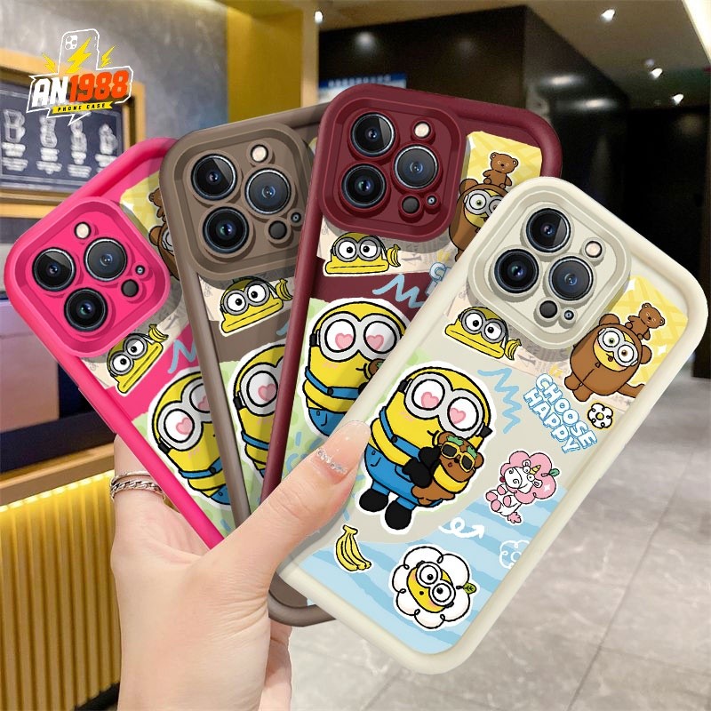 แฟชั่น Minion Sesame Street เลือก Happy ภาพยนตร์เคสโทรศัพท์สําหรับ VIVO Y33t Y31D Y31 T1X Y33s Y21 Y