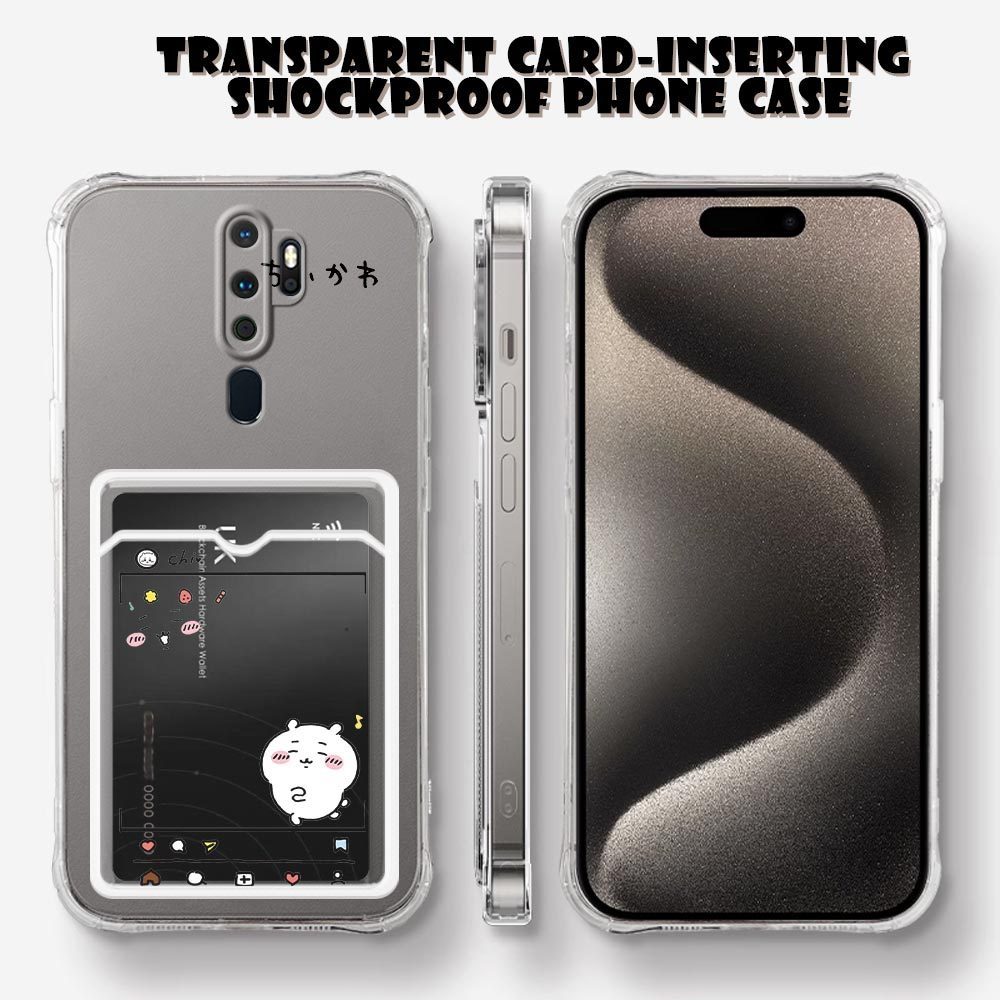 สําหรับOPPO A9 2020 A5 2020 A98 5G A54 A74 A95 4Gอะนิเมะchikawaโปร่งใสช่องใส่การ์ดเคสโทรศัพท์ปลอกอ่อ
