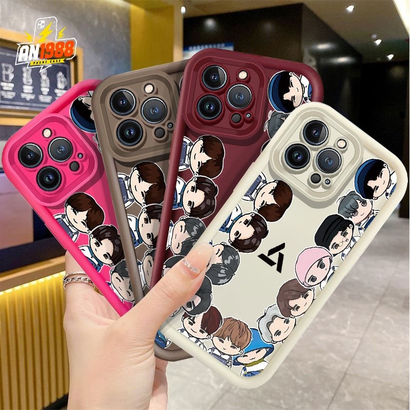 การ์ตูน Faces ตาราง Chibi ตัวอักษร 3x3 เคสโทรศัพท์สําหรับ Samsung Galaxy A52S A32 A50 A33 A31 A73 A0