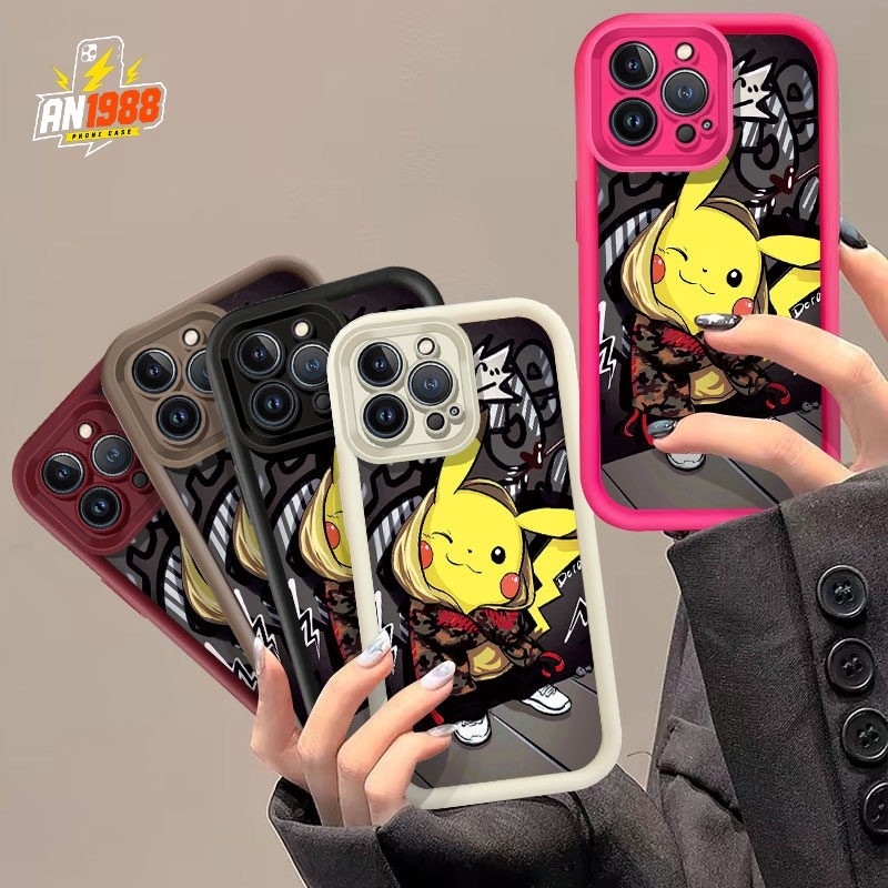 สไตล์สีเหลืองเมาส์ญี่ปุ่นชุดสีแดงสีดําเคสโทรศัพท์สําหรับHuawei Nova 7i 5t 6se Huawei Y7A Y7 Y9 Prime