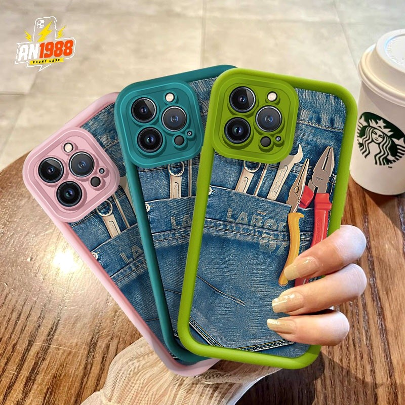 Denim กระเป๋าปากกาไม้บรรทัด Street Patchwork โทรศัพท์สําหรับ infinix X657 X669 X6836 Hot 9 10 11 Pla