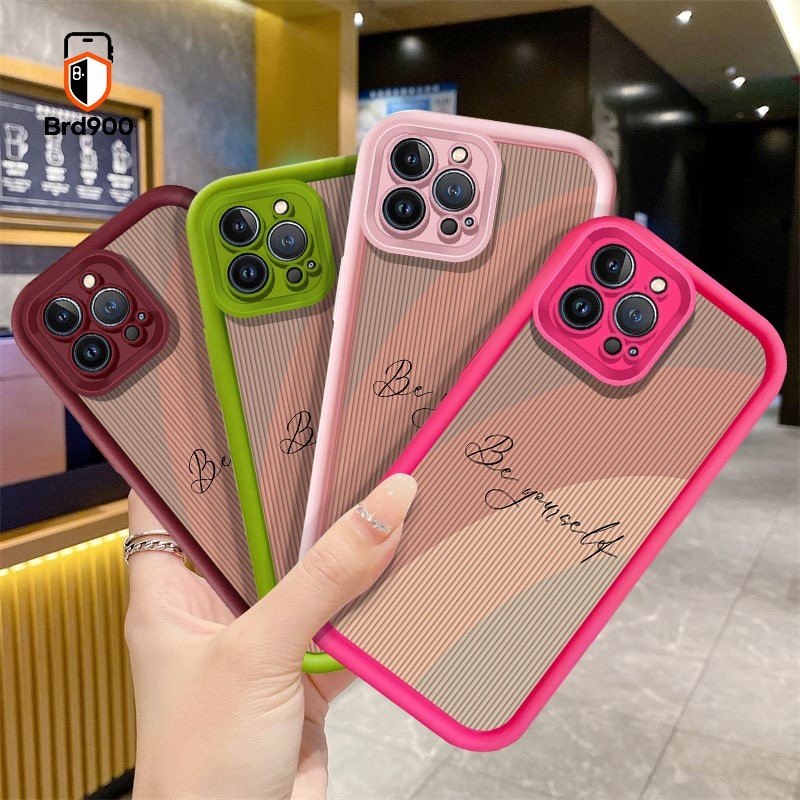 Retro Wave Be Yourself Ribbed สีชมพูเคสโทรศัพท์สําหรับ VIVO V2152 V2111 V2140 VIVO Y33t Y31D Y21D Y2