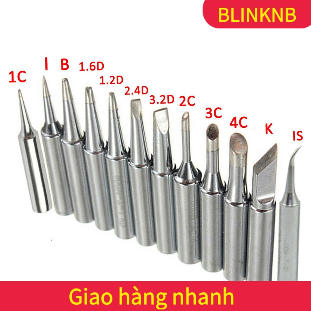 [BLINKNB]เคล็ดลับหัวแร้ง 12 ชิ้น 900M-T เครื่องมือสถานีเชื่อม ICDK สําหรับ 936 737 938