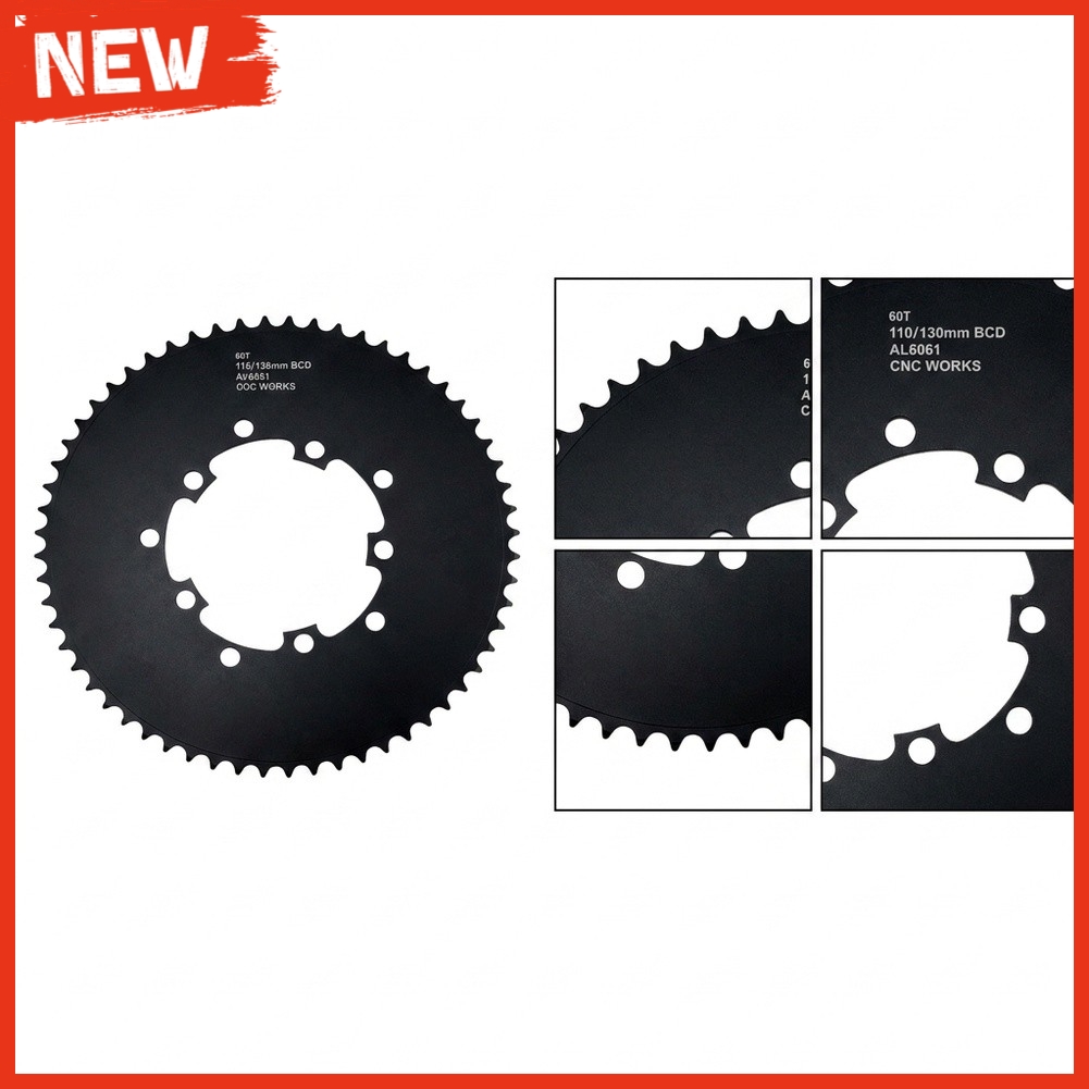 ผลิตภัณฑ์ใหม่Dual BCD110 / BCD130 AL6061 Aluminium Bike Chainring 50‐60T สําหรับจักรยานพับ